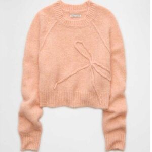 American Eagle Outfitters Soft Peach Crew Neck Sweater
